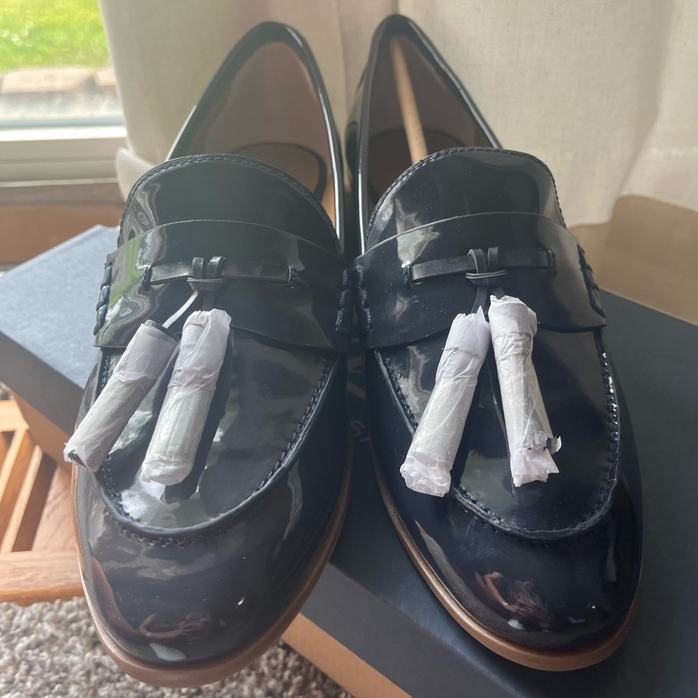 G.H. Bass Navy Blue Loafers